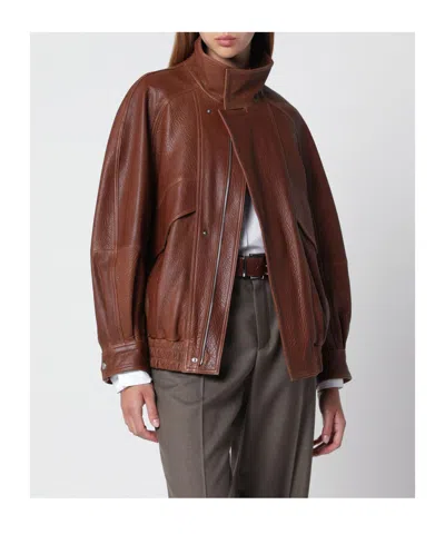 Nour Hammour Long-sleeve Leather Jacket In No
