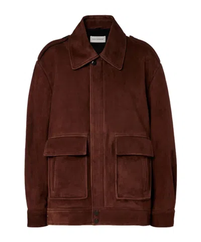 Nour Hammour Long-sleeved Casual Jacket In Brown