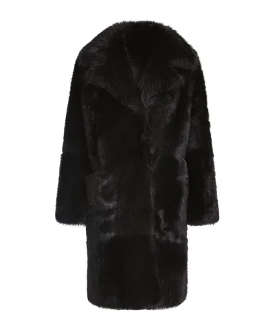 Nour Hammour Long-sleeved Coat In Black
