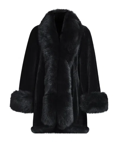 Nour Hammour Long-sleeved Coat In Black
