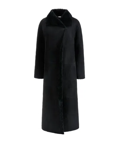 Nour Hammour Long-sleeved Coat In Black