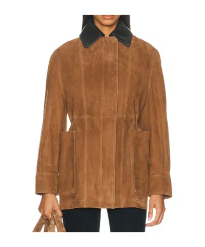 Nour Hammour Long-sleeved Jacket In Brown