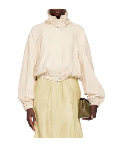 Nour Hammour Long-sleeved Jacket In Ivory White