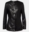 Nour Hammour Maud Leather Jacket In Black
