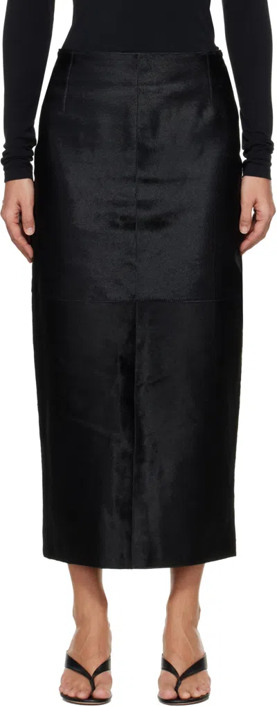 Nour Hammour Midi Skirt In Black