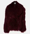 Nour Hammour Mirja Shearling Jacket In Brown