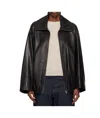 Nour Hammour Noah Easy Leather Jacket In Black