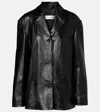 Nour Hammour Opus Leather Blazer In Black