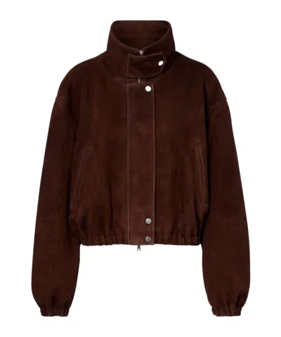Nour Hammour Pia Long-sleeved Short Jacket In Brown