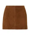 Nour Hammour Avery Suede Miniskirt In Brown