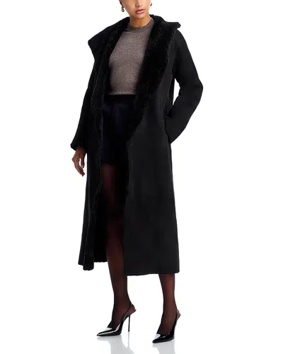 Nour Hammour Shearling Birthday Coat In Black