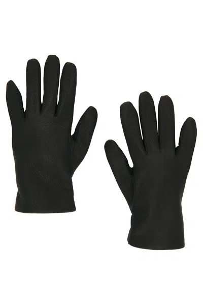Nour Hammour Short Glove In Vintage Black