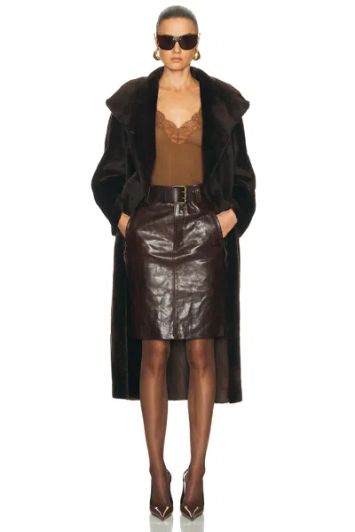 Nour Hammour Solene Coat In Brown