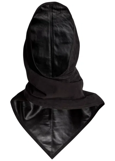 Nour Hammour Suede Head Scarf In Black