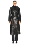 Nour Hammour Black Althea Belted Leather Jacket In Black