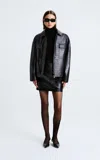 Nour Hammour Tilda Lambkin Leather Jacket In Black