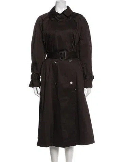 Pre-owned Nour Hammour Trench Coat W/ Tags In Brown