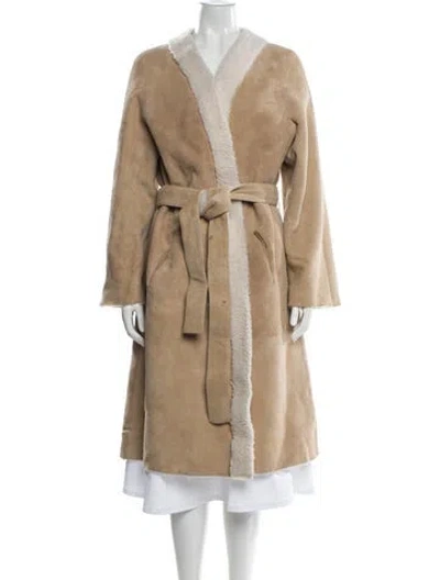 Pre-owned Nour Hammour Trench Coat In White