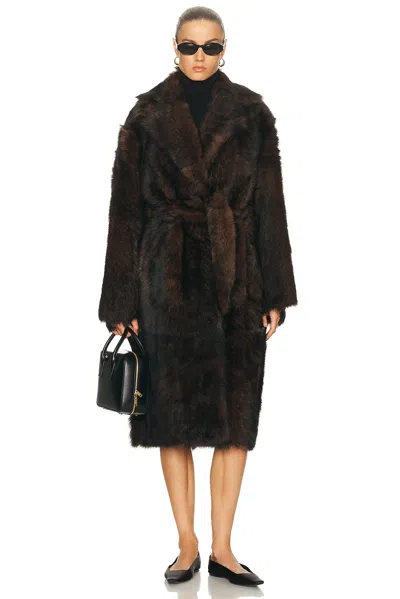 Nour Hammour Uma Coat In Brown