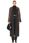 Nour Hammour Valetta Trench Coat In Brown