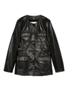Nour Hammour Vernes Leather Jacket In Black
