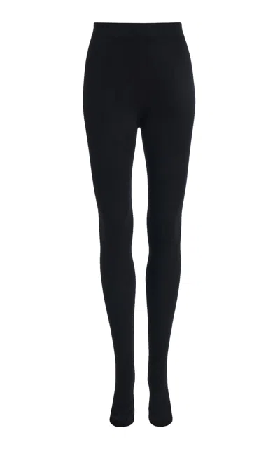 Nour Hammour Whit Cashmere-wool Tights In Black