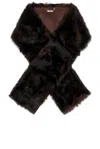 Nour Hammour Winter Scarf In Brown