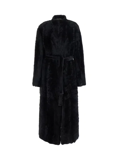 Nour Hammour Women's Wool Button-front Notched Collar Jacket With Side Pockets In Black
