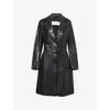 Nour Hammour Eames Patchwork Leather Coat In Black