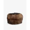 Nour Hammour Womens Ash Après Toscana Shearling Hat Xs In Brown