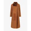Nour Hammour Womens Birthday Regular-fit Shearling Coat Toffee Xs In Brown
