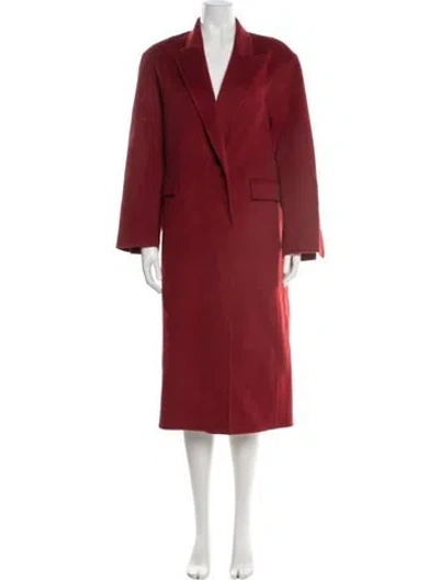 Pre-owned Nour Hammour Wool Coat In Red