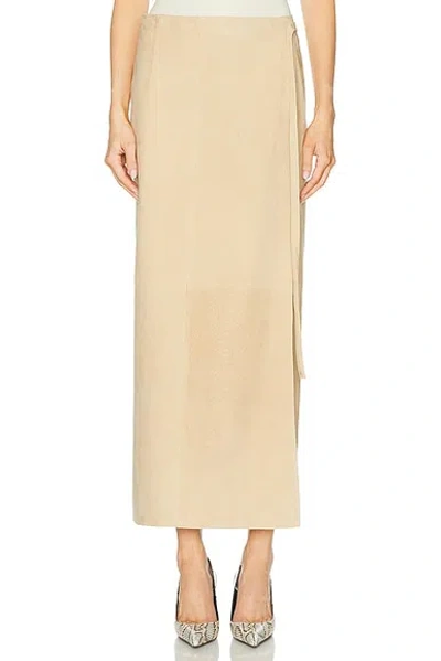Nour Hammour Wrap Skirt In Neutral