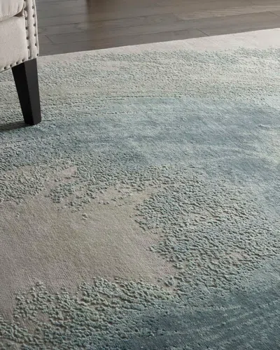 Nourcouture Angelique Hand-knotted Rug, 8' X 10' In Beige/seafoam