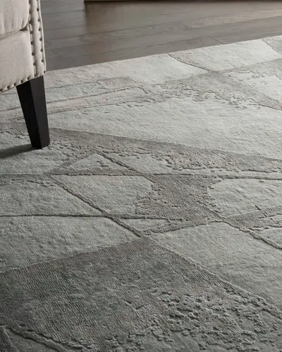Nourcouture Angulaire Hand-knotted Rug, 10' X 14' In Gray
