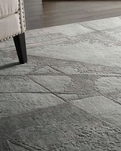 Nourcouture Angulaire Hand-knotted Rug, 8' X 10' In Gray