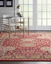 Nourcouture Cher Loom-woven Rug, 10' X 13' In Red