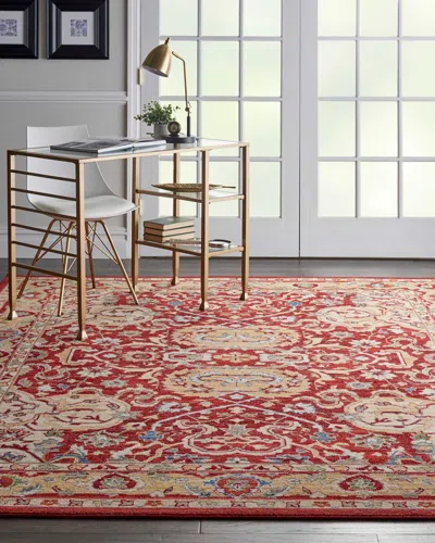 Nourcouture Cher Loom-woven Rug, 10' X 13' In Red