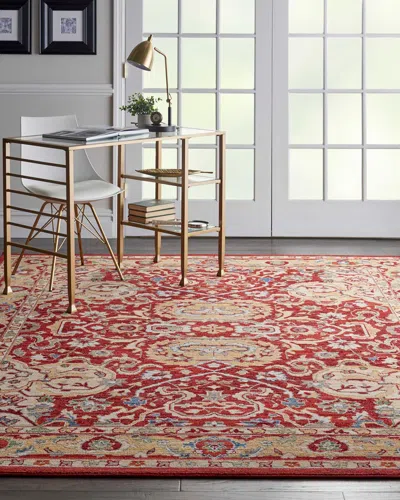 Nourcouture Cher Loom-woven Rug, 6' X 8' In Red
