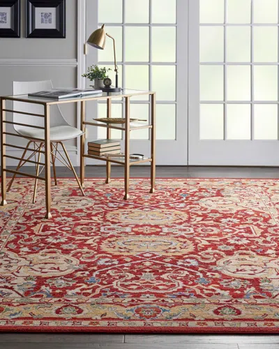 Nourcouture Cher Loom-woven Rug, 9' X 12' In Red