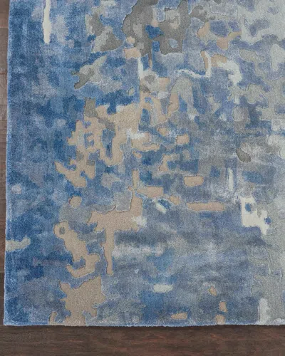 Nourcouture Gable Hand-tufted Rug, 8' X 10' In Blue