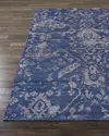Nourcouture Kady Hand-knotted Area Rug, 8' X 10' In Navy