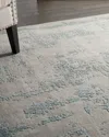 Nourcouture La Rive Hand-knotted Rug, 10' X 14' In Beige/seafoam