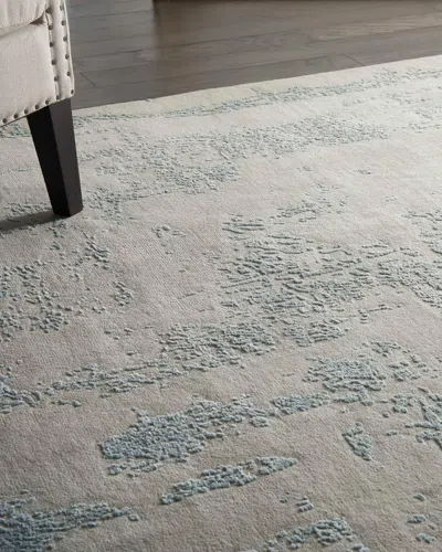 Nourcouture La Rive Hand-knotted Rug, 8' X 10' In Beige/seafoam