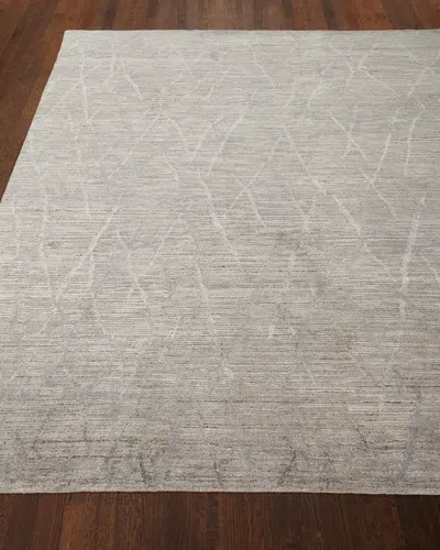 Nourcouture Ling Hand-knotted Rug, 10' X 14' In Ash