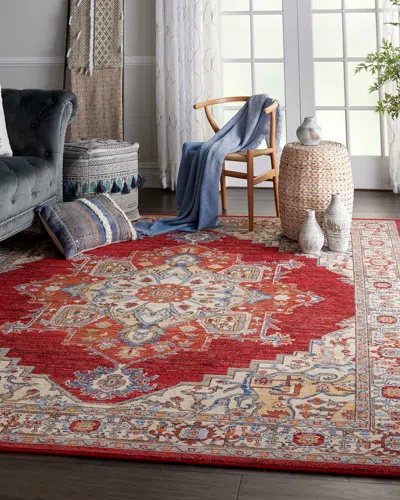 Nourcouture Oriel Loom-woven Rug, 8' X 10' In Red