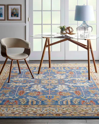 Nourcouture Stefani Loom-woven Rug, 10' X 13' In Blue