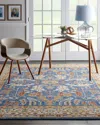 Nourcouture Stefani Loom-woven Rug, 6' X 8' In Blue