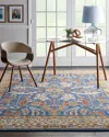 Nourcouture Stefani Loom-woven Rug, 8' X 10' In Blue