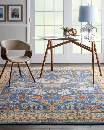 Nourcouture Stefani Loom-woven Rug, 9' X 12' In Blue
